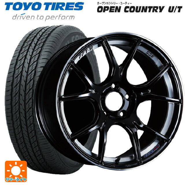 【6/15〜16限定 全品P5倍＆クーポン】225/60R17 99H トーヨー オープンカントリー UT タナベ SSR GT X02 グロスブラック 17-7J 国産車用 サマータイヤホイール4本セット