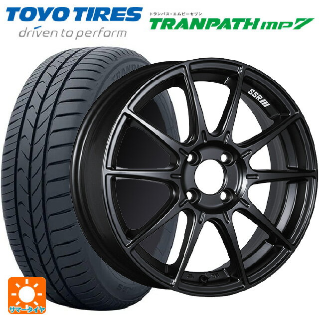 【6/22 20時〜 全品P5倍＆クーポン】175/55R15 77V トーヨー トランパス MP7 タナベ SSR GT X01 フラットブラック 15-6J 国産車用 サマータイヤホイール4本セット