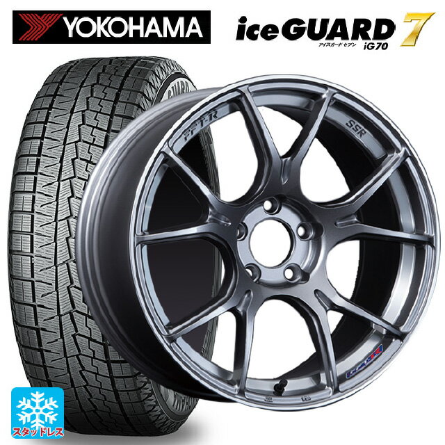 【最大3万円OFFクーポン 5/16 1:59迄】225/40R18 92Q ヨコハマ アイスガード7(IG70) タナベ SSR GT X02 ダークシルバー 18-7.5J 国産車用 スタッドレスタイヤホイール4本セット