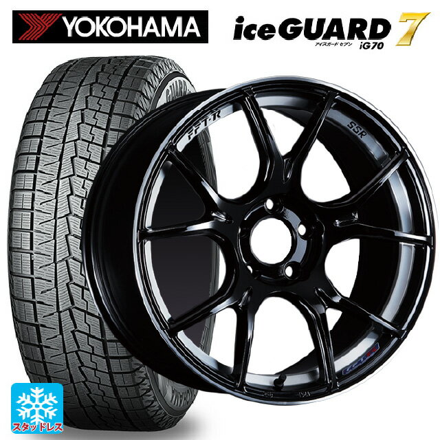 225/45R18 95Q ヨコハマ アイスガード7(IG70) タナベ SSR GT X02 グロスブラック 18-7.5J 国産車用 スタッドレスタイヤホイール4本セット