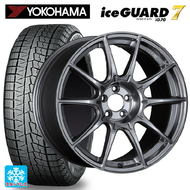 【6/11 1:59迄 全品ポイント5倍】225/45R19 92Q ヨコハマ アイスガード7(IG70) タナベ SSR GT X01 ダークシルバー 19-8.5J 国産車用 スタッドレスタイヤホイール4本セット