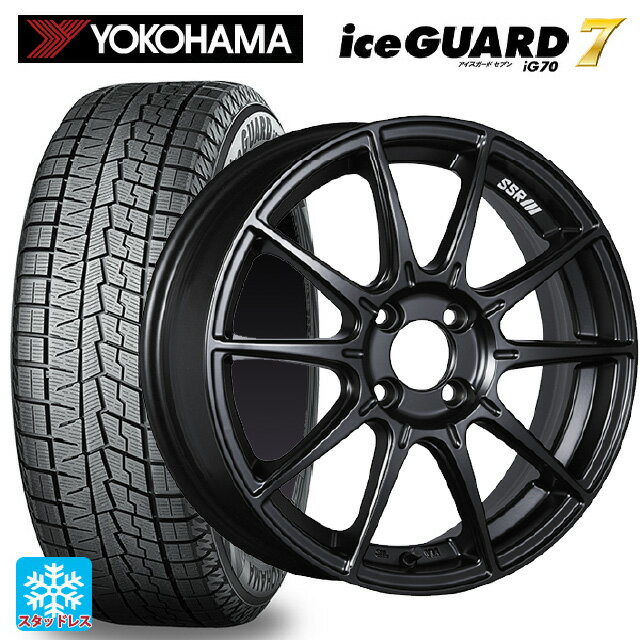 【5/20限定 最大3万円OFFクーポン】195/55R15 85Q ヨコハマ アイスガード7(IG70) タナベ SSR GT X01 フラットブラック 15-6J 国産車用 スタッドレスタイヤホイール4本セット