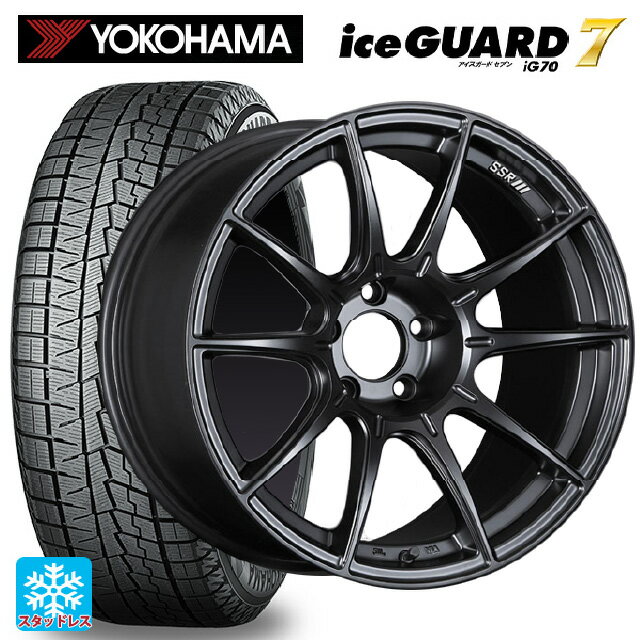 225/50R18 95Q ヨコハマ アイスガード7(IG70) タナベ SSR GT X01 フラットブラック 18-7.5J 国産車用 スタッドレスタイヤホイール4本セット