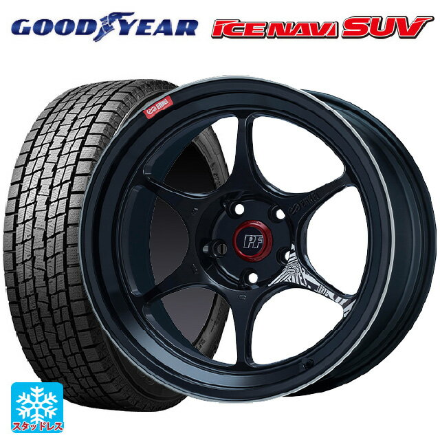 2025年製 235/55R19 101Q グッドイヤー アイスナビ SUV # エンケイ パフォーマンスライン PF06 マシニングブラック 19-8.5J 国産車用 スタッドレスタイヤホイール4本セット