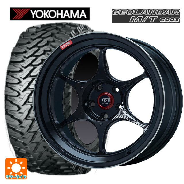 225/65R17 107/103Q ヨコハマ ジオランダー M/T G003 正規品 # エンケイ パフォーマンスライン PF06 マシニングブラック 17-7J 国産車用 サマータイヤホイール4本セット