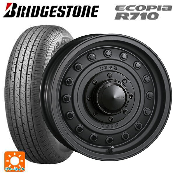 145/80R12 80/78N ブリヂストン エコピア R710 正規品 クリムソン ディーン コロラド マットチャコールブラック 12-4J 国産車用 サマータイヤホイール4本セット