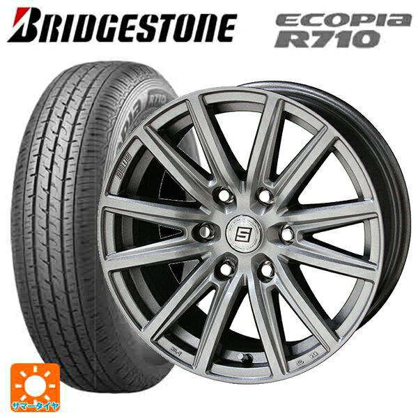 【5/20限定 最大3万円OFFクーポン】ニッサン NV350キャラバン(E26系)用 195/80R15 107/105N ブリヂストン エコピア R710 正規品 ザインSS メタルフレークシルバー 新品サマータイヤホイール 4本セット