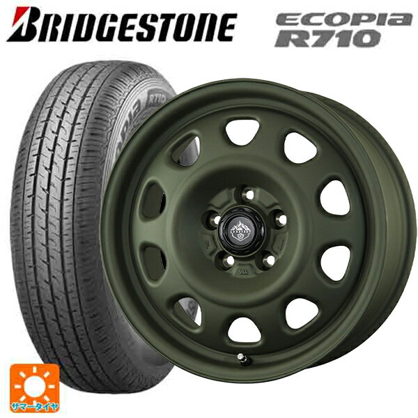 スズキ ジムニーシエラ(74系)用 195/80R15 107/105N ブリヂストン エコピア R710 正規品 # トピー ランドフット SWZ OD 新品サマータイヤホイール 4本セット