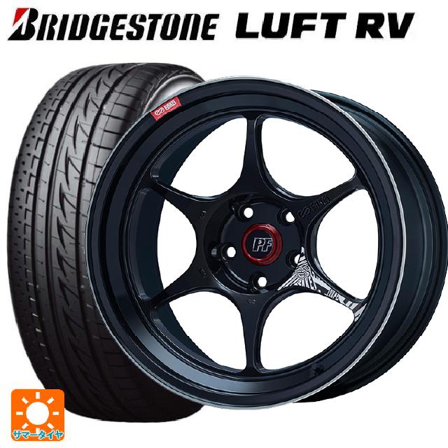 【最大3万円OFFクーポン 3/4 20時〜】トヨタ C-HR(NGX50)用 225/50R18 95V ブリヂストン ルフトRV(日本製） 正規品 エンケイ パフォーマンスライン PF06 マシニングブラック 新品サマータイヤホイール 4本セット