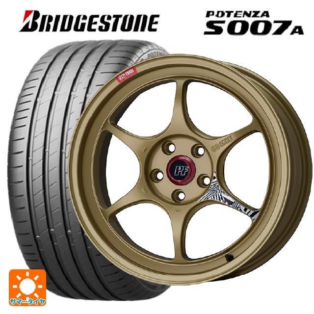 【6/20限定 全品P5倍＆クーポン】245/40R18 97Y XL ブリヂストン ポテンザ S007A 正規品 エンケイ パフォーマンスライン PF06 ゴールド 18-8J 国産車用 サマータイヤホイール4本セット