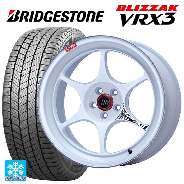 225/40R18 88Q ブリヂストン ブリザック VRX3 # 正規品 エンケイ パフォーマンスライン PF06 マシニングホワイト 18-7.5J 国産車用 スタッドレスタイヤホイール4本セット