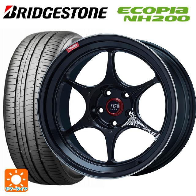 【6/22 20時〜 全品P5倍＆クーポン】205/60R16 92H ブリヂストン エコピア NH200 正規品 # エンケイ パフォーマンスライン PF06 マシニングブラック 16-6.5J 国産車用 サマータイヤホイール4本セット
