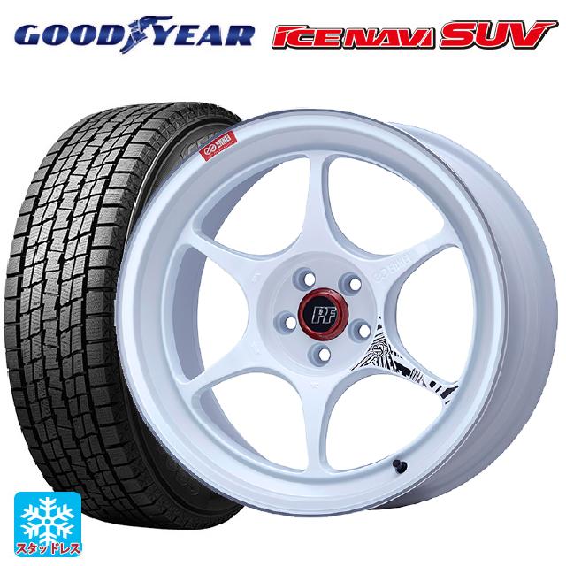 2025年製 215/60R17 96Q グッドイヤー アイスナビ SUV # エンケイ パフォーマンスライン PF06 マシニングホワイト 17-7.5J 国産車用 スタッドレスタイヤホイール4本セット