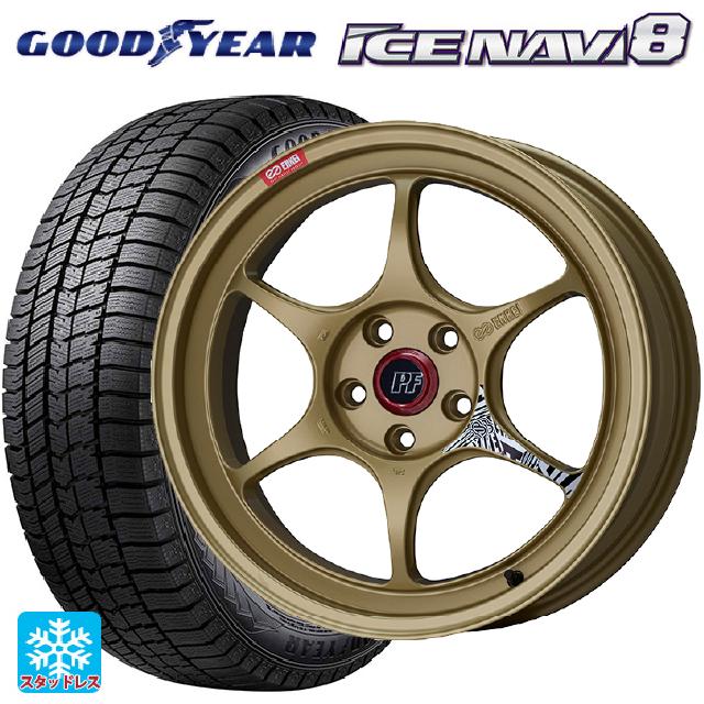 235/45R18 94Q グッドイヤー アイスナビ8 # エンケイ パフォーマンスライン PF06 ゴールド 18-8J 国産車用 スタッドレスタイヤホイール4本セット