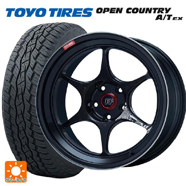 235/60R18 103H トーヨー オープンカントリー A/T EX ホワイトレター ＃ エンケイ パフォーマンスライン PF06 マシニングブラック 18-7.5J 国産車用 サマータイヤホイール4本セット