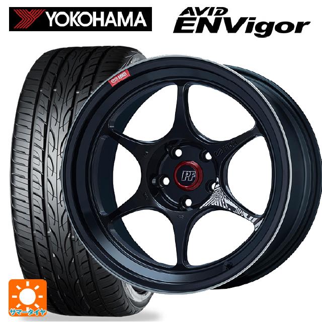 【6/22 20時〜 全品P5倍＆クーポン】245/40R18 97W ヨコハマ エービット エンビガー S321 エンケイ パフォーマンスライン PF06 マシニングブラック 18-8J 国産車用 サマータイヤホイール4本セット