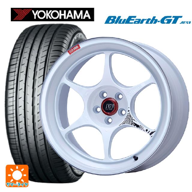 【5/25限定抽選で100％ポイントバック】245/40R18 97W XL ヨコハマ ブルーアースGT AE51 エンケイ パフォーマンスライン PF06 マシニングホワイト 18-8J 国産車用 サマータイヤホイール4本セット