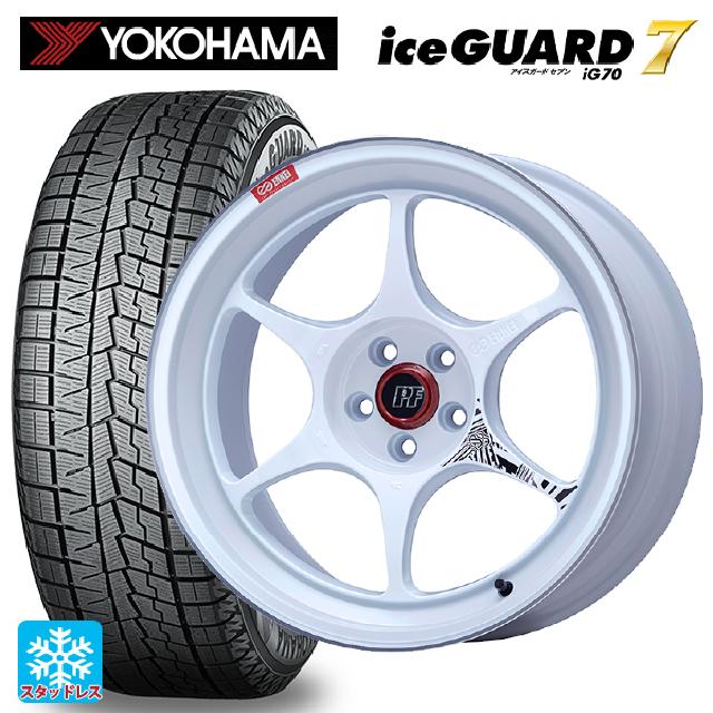 【6/11 1:59迄 全品ポイント5倍】225/45R18 95Q ヨコハマ アイスガード7(IG70) エンケイ パフォーマンスライン PF06 マシニングホワイト 18-7.5J 国産車用 スタッドレスタイヤホイール4本セット