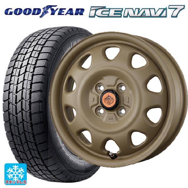 2021年製 165/55R14 72Q グッドイヤー アイスナビ7(数量限定) トピー ランドフット SWZ CAFE LATTE 14-4.5J 国産車用 スタッドレスタイヤホイール4本セット