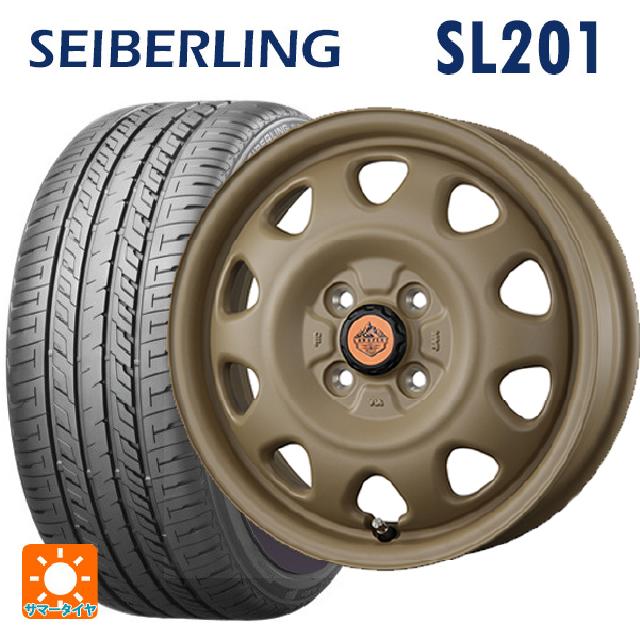 【6/15〜16限定 全品P5倍＆クーポン】165/55R15 75V セイバーリング セイバーリング SL201(ブリヂストン工場生産） トピー ランドフット SWZ CAFE LATTE 15-4.5J 国産車用 サマータイヤホイール4本セット