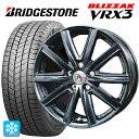 225/60R18 100Q ブリヂストン ブリザック VRX3 # 正規品 テクノピア アフロディーテ MZ ディープメタル 18-7.5J 国産車用 スタッドレスタイヤホイール4本セット