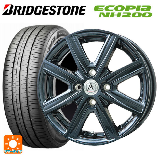 【6/15〜16限定 全品P5倍＆クーポン】2023年製 185/70R14 88S ブリヂストン エコピア NH200 正規品 テクノピア アフロディーテ MZ ディープメタル 14-5.5J 国産車用 サマータイヤホイール4本セット