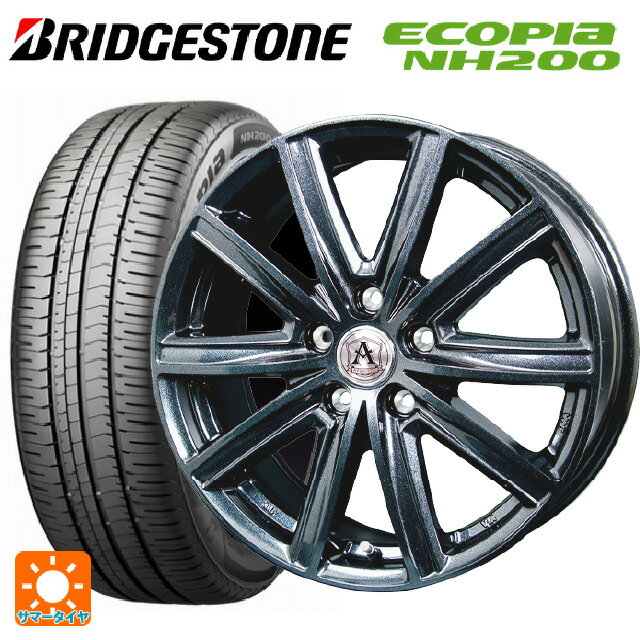 【6/15〜16限定 全品P5倍＆クーポン】205/55R16 91V ブリヂストン エコピア NH200 正規品 テクノピア アフロディーテ MZ # ディープメタル 16-6.5J 国産車用 サマータイヤホイール4本セット