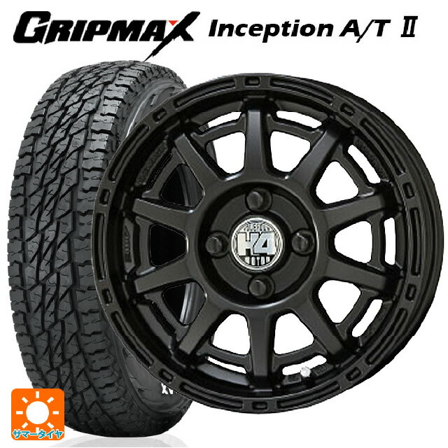 【5/27 1:59迄 最大3万円OFFクーポン】145/80R12 80/78N グリップマックス インセプション A/T2 ホワイトレター 共豊 H4モーター X1 # SGBK 12-4J 国産車用 サマータイヤホイール4本セット