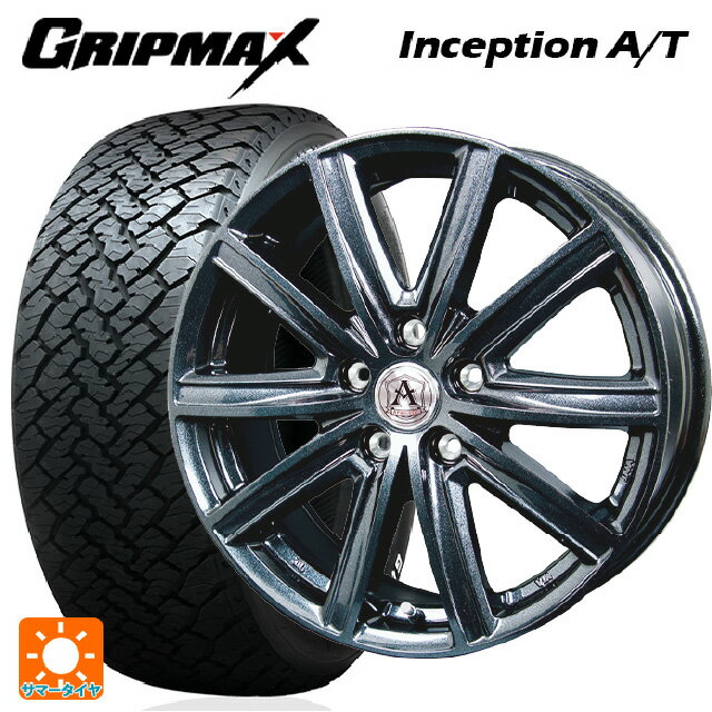 【6/22 20時〜 全品P5倍＆クーポン】215/65R16 98T グリップマックス インセプション A/T ホワイトレター テクノピア アフロディーテ MZ # ディープメタル 16-6.5J 国産車用 サマータイヤホイール4本セット