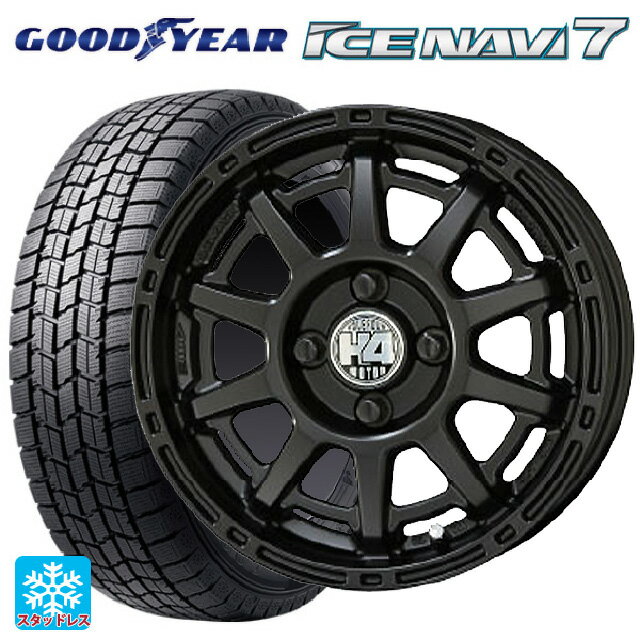 165/70R14 81Q グッドイヤー アイスナビ7 共豊 H4モーター X1 SGBK 14-4.5J 国産車用 スタッドレスタイヤホイール4本セット