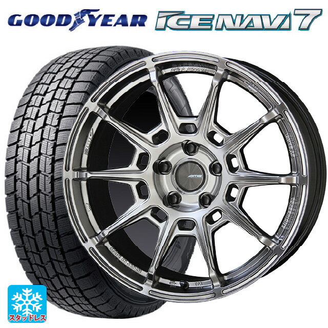 【6/15〜16限定 全品P5倍＆クーポン】225/45R18 91Q グッドイヤー アイスナビ7(数量限定) # 共豊 ガレルナ レフィーノ made by エンケイ HS 18-8J 国産車用 スタッドレスタイヤホイール4本セット