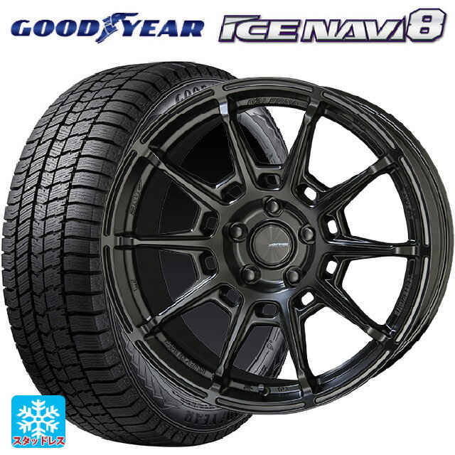 2024年製 245/50R18 100Q XL グッドイヤー アイスナビ8 共豊 ガレルナ レフィーノ made by エンケイ MB 18-8.5J 国産車用 スタッドレスタイヤホイール4本セット