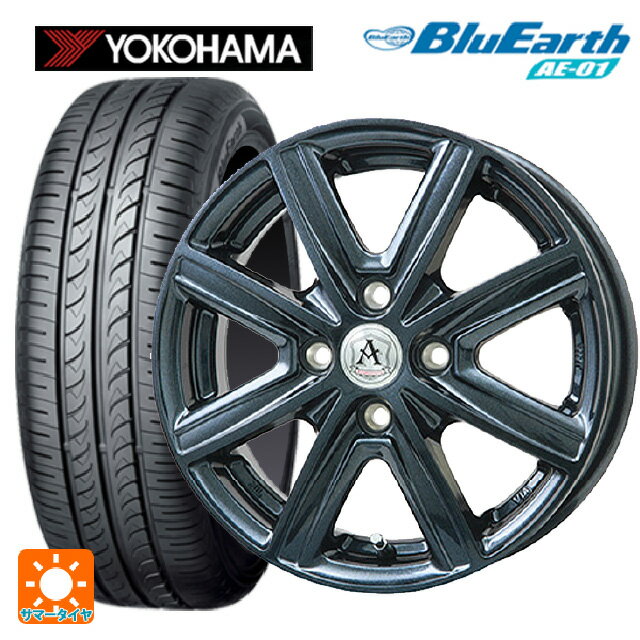 155/65R14 75S ヨコハマ ブルーアース AE01 テクノピア アフロディーテ MZ # ディープメタル 14-4.5J 国産車用 サマータイヤホイール4本セット