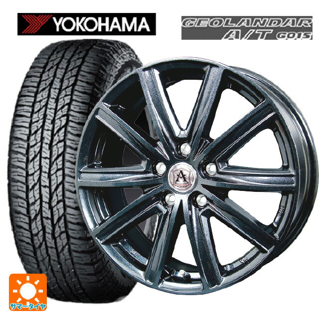 【6/15〜16限定 全品P5倍＆クーポン】215/60R16 95H ヨコハマ ジオランダー A/T G015 ブラックレター 正規品 テクノピア アフロディーテ MZ # ディープメタル 16-6.5J 国産車用 サマータイヤホイール4本セット
