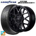 ニッサン エクストレイル(33系)用 235/60R18 107W XL グッドイヤー ベクターフォーシーズンズ ジェン3 SUV ナイトロパワー M28バレットエス セミグロスブラック 新品オールシーズンタイヤホイール4本セット