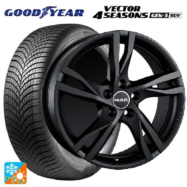【5/3〜5/6 最大3万円OFFクーポン】ボルボ V60クロスカントリー(FB/FD系)用 235/55R17 103Y XL グッドイヤー ベクター4シーズンズ ジェン3 SUV 阿部商会 マック ストックホルム マットチタン 新品オールシーズンタイヤホイール 4本セット