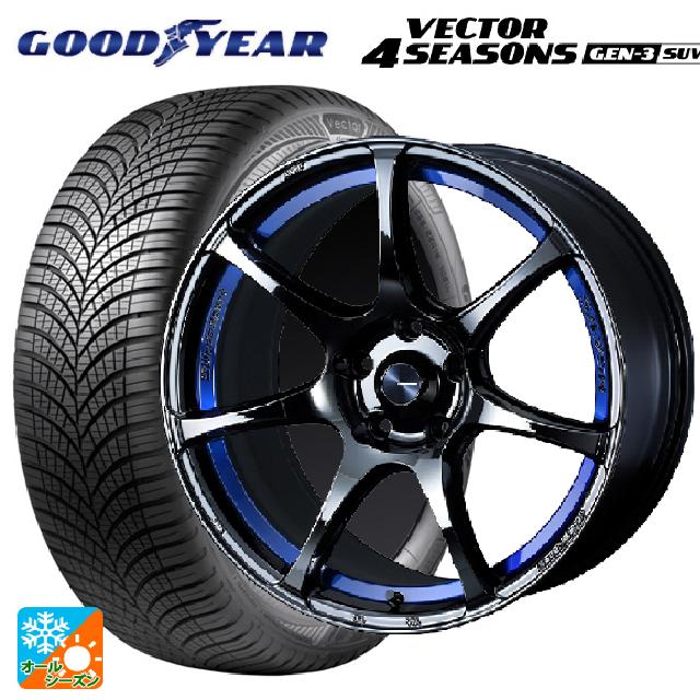 スバル レガシィアウトバック(BS系)用 225/65R17 106V XL グッドイヤー ベクター4シーズンズ ジェン3 SUV # ウェッズ ウェッズスポーツ SA75R BLC2 新品オールシーズンタイヤホイール 4本セット