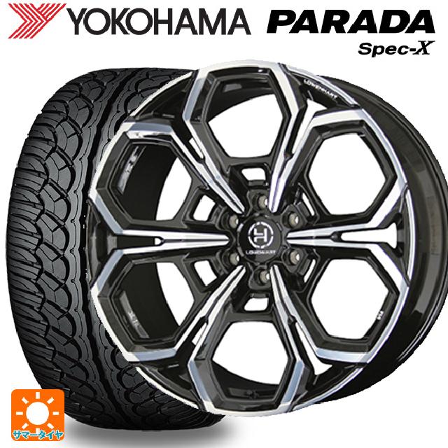 【最大3万円OFFクーポン 5/16 1:59迄】レクサス LX(300系)用 2024年製 295/35R24 110V ヨコハマ パラダ PA02 レーベンハートFLG1 グロスブラック×ポリッシュ 新品サマータイヤホイール 4本セット