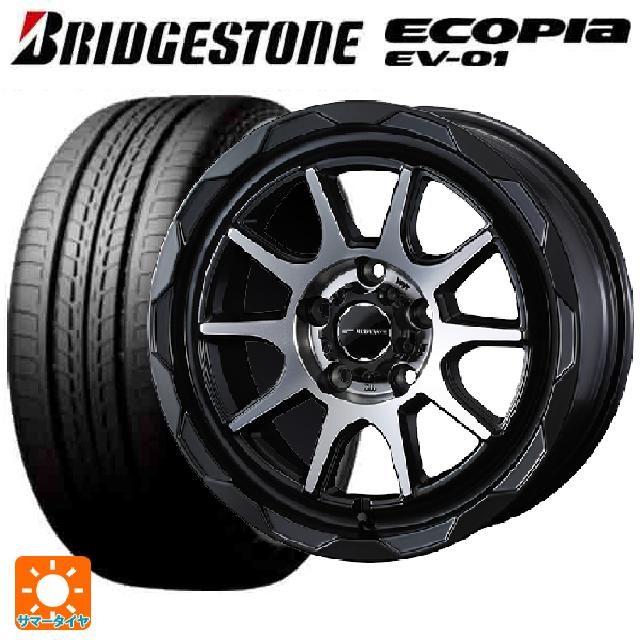 215/50R17 91V ブリヂストン エコピア EV-01 正規品 ウェッズ マッドヴァンス06 マットブラックポリッシュ 17-7J 国産車用 サマータイヤホイール4本セット