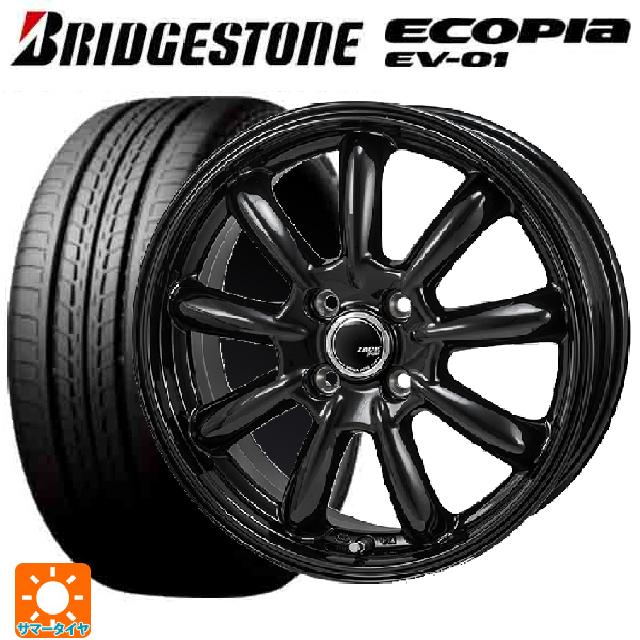 【6/22 20時〜 全品P5倍＆クーポン】175/55R15 77V ブリヂストン エコピア EV-01 正規品 ジャパン三陽 ザック JP209 グロスブラック 15-5.5J 国産車用 サマータイヤホイール4本セット