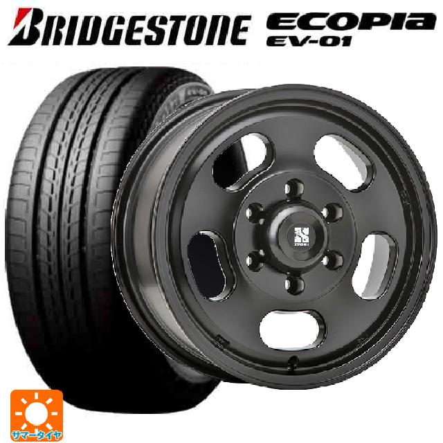 205/55R16 91V ブリヂストン エコピア EV-01 正規品 エムエルジェイ エクストリームJ Dスロット サテンブラック 16-6.5J 国産車用 サマータイヤホイール4本セット