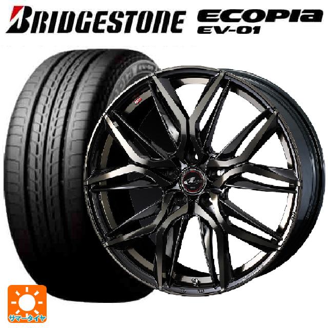 215/50R17 91V ブリヂストン エコピア EV-01 正規品 ウェッズ レオニス LM PBMC/TI 17-7J 国産車用 サマータイヤホイール4本セット