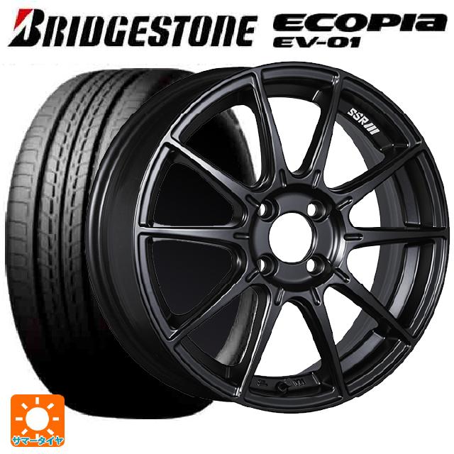 【6/22 20時〜 全品P5倍＆クーポン】175/55R15 77V ブリヂストン エコピア EV-01 正規品 タナベ SSR GT X01 フラットブラック 15-6J 国産車用 サマータイヤホイール4本セット