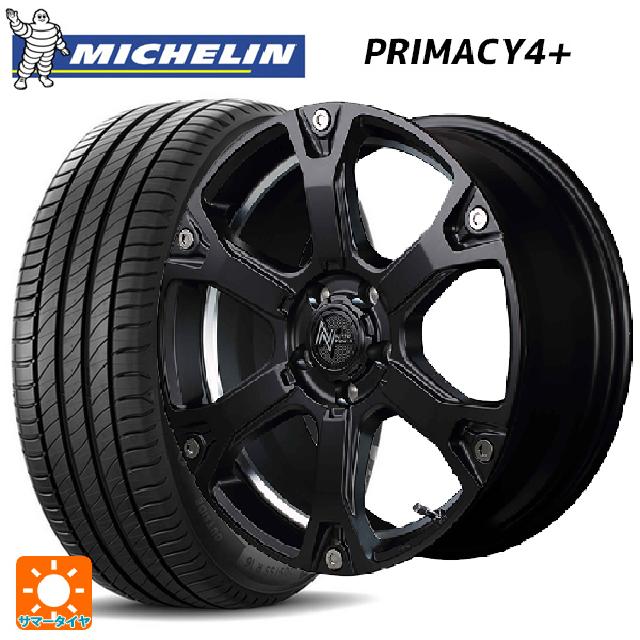 【6/15〜16限定 全品P5倍＆クーポン】ミツビシ デリカD:5(3DA系)用 225/55R18 102V XL ミシュラン 正規品 プライマシー4＋ エムアイディー ナイトロパワー ウォーヘッドS セミグロスブラック/アンダーカットポリッシュ 新品サマータイヤホイール 4本セット