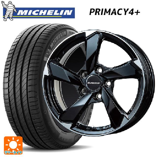 【6/22 20時〜 全品P5倍＆クーポン】アウディ Q2(GA系)用 215/50R18 92W ミシュラン 正規品 プライマシー4＋ ユーロアクシス クロスエッジ グロスブラック/カットスポーク 新品サマータイヤホイール 4本セット