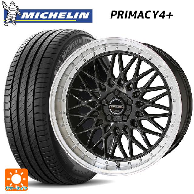 225/40R18 92Y XL ミシュラン 正規品 プライマシー4＋ 共豊 シュタイナー FTX オニキスブラック×リムポリッシュ 18-7.5J 国産車用 サマータイヤホイール4本セット