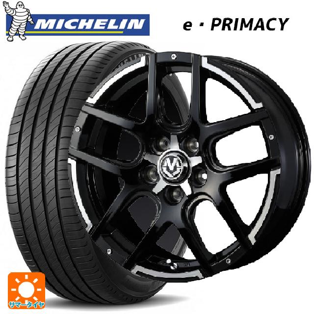 【6/11 1:59迄 全品ポイント5倍】215/45R18 89W ミシュラン 正規品 Eプライマシー ウェッズ マッドヴァンス04 ブラックポリッシュ 18-7J 国産車用 サマータイヤホイール4本セット