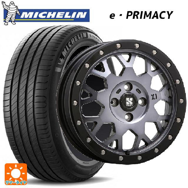 【6/22 20時〜 全品P5倍＆クーポン】155/65R14 79H XL ミシュラン Eプライマシー 正規品 # エムエルジェイ エクストリームJ XJ04 Gloss Blk. M. Smoke 14-4.5J 国産車用 サマータイヤホイール4本セット