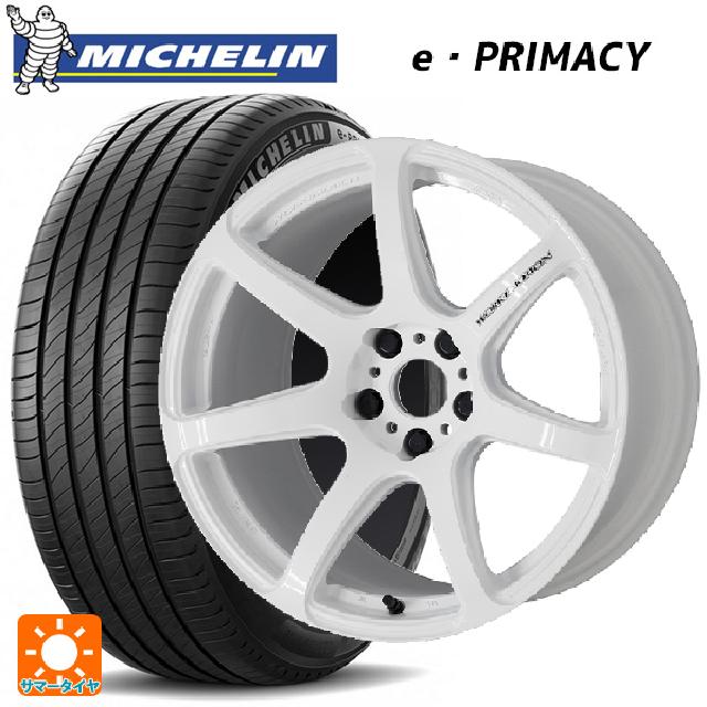 245/50R18 104H XL ミシュラン 正規品 Eプライマシー ワーク エモーション T7R WHT 18-8.5J 国産車用 サマータイヤホイール4本セット