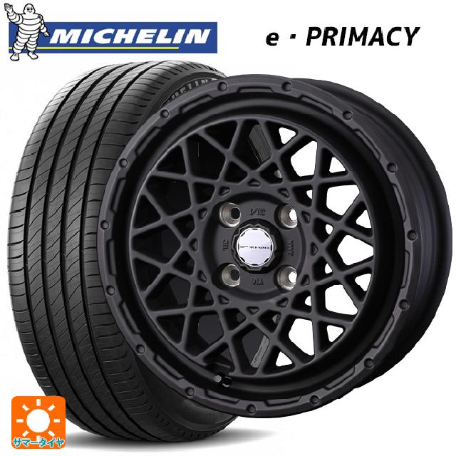 【6/22 20時〜 全品P5倍＆クーポン】155/65R14 79H XL ミシュラン Eプライマシー 正規品 # ウェッズ マッドヴァンス 09 FULL MAT BLACK 14-4.5J 国産車用 サマータイヤホイール4本セット